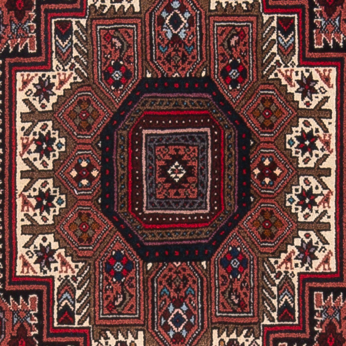Perserteppich - Nomadic - 126 x 84 cm - dunkelrot
