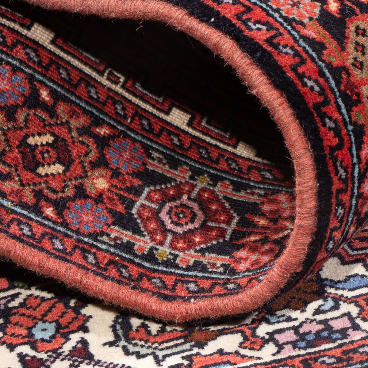 Perserteppich - Nomadic - 123 x 82 cm - dunkelrot