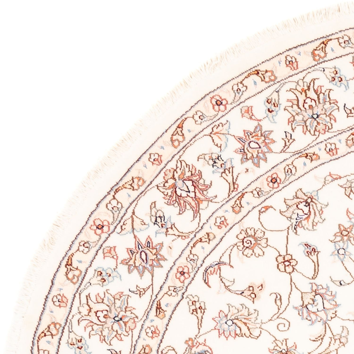 Perserteppich - Täbriz rund  - 153 x 150 cm - creme