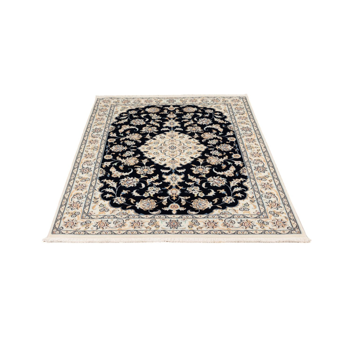 Perserteppich - Nain - Premium - 158 x 109 cm - dunkelblau