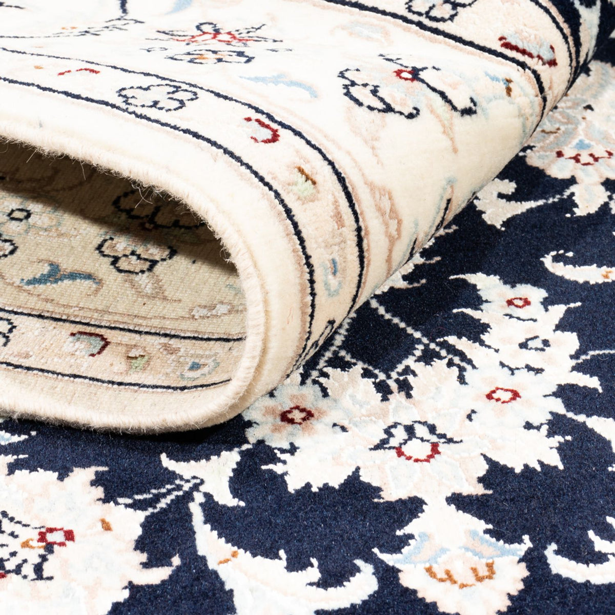 Perserteppich - Nain - Premium - 182 x 121 cm - dunkelblau