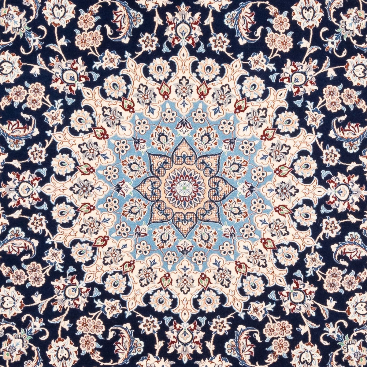 Perserteppich - Nain - Premium quadratisch - 212 x 212 cm - dunkelblau