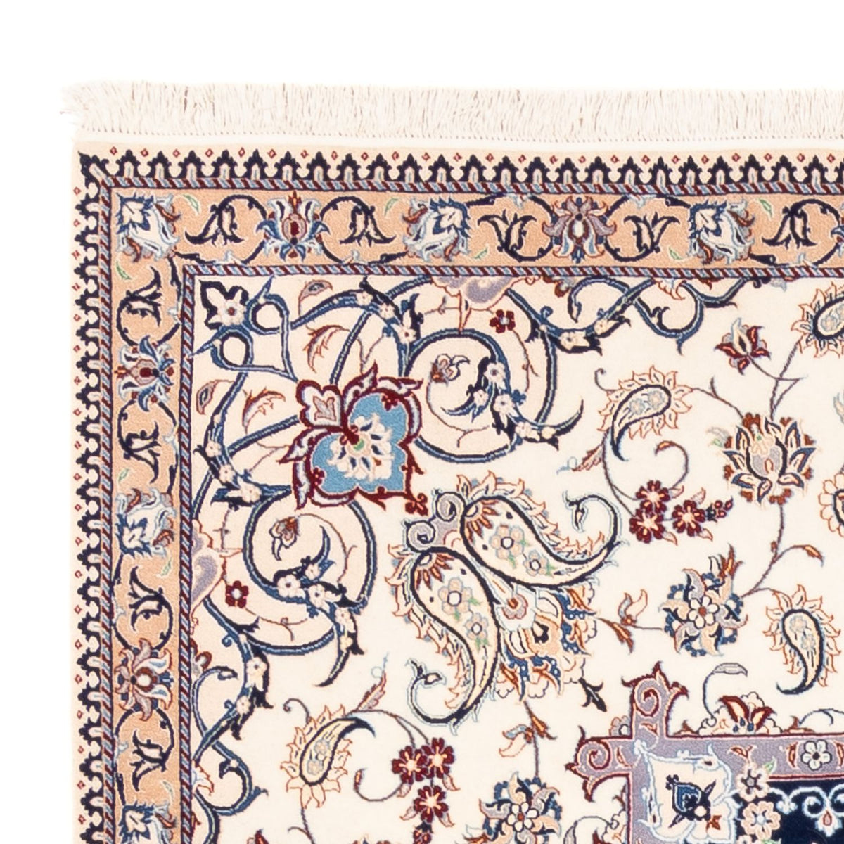 Perserteppich - Nain - Premium quadratisch - 212 x 212 cm - dunkelblau