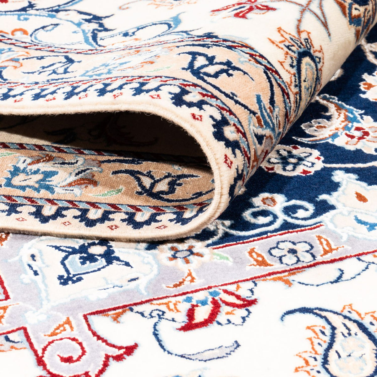 Perserteppich - Nain - Premium quadratisch - 212 x 212 cm - dunkelblau