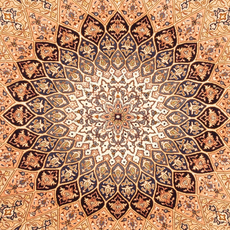 Perserteppich - Täbriz - Royal quadratisch  - 200 x 200 cm - hellbeige