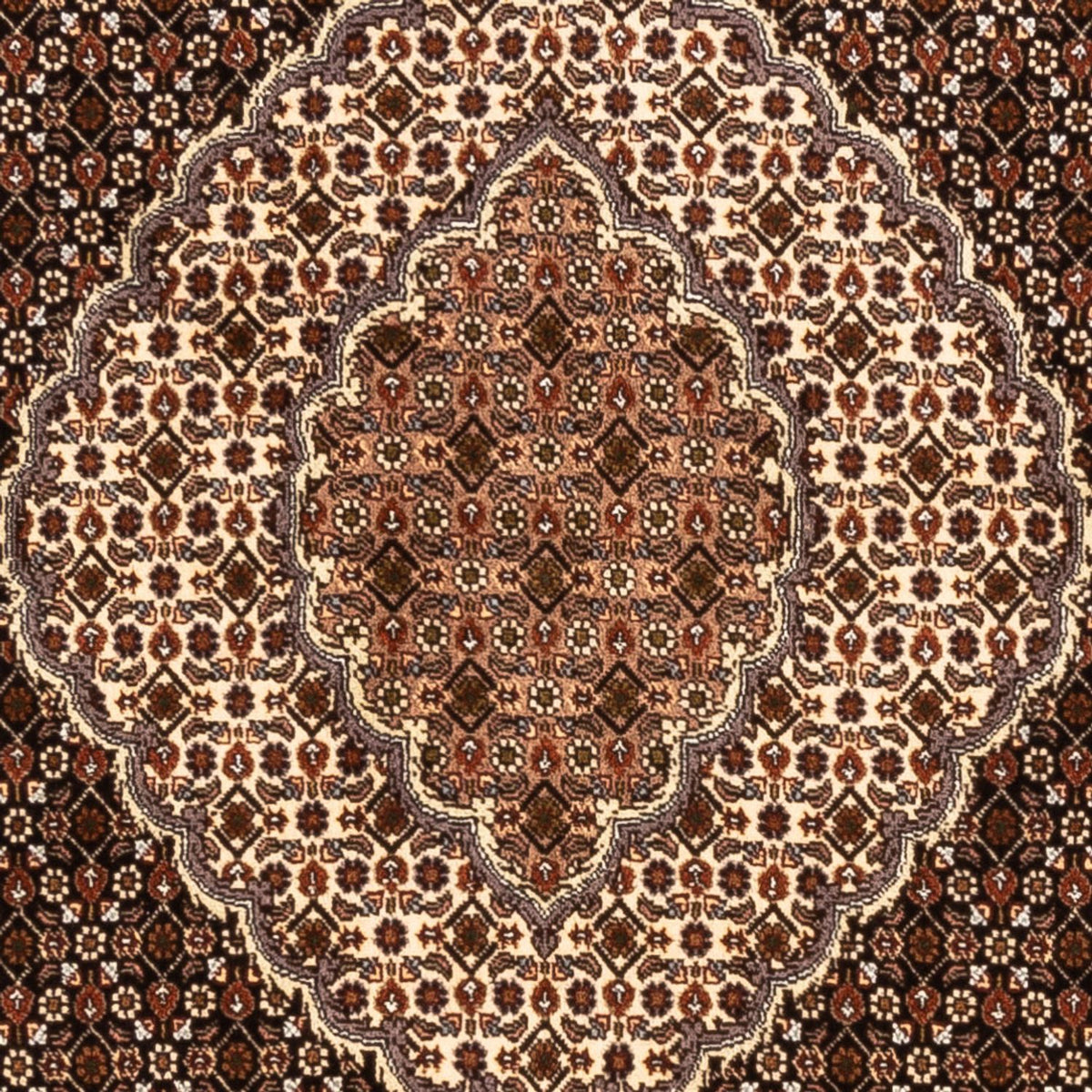 Perserteppich - Täbriz - Royal quadratisch - 203 x 198 cm - dunkelbeige