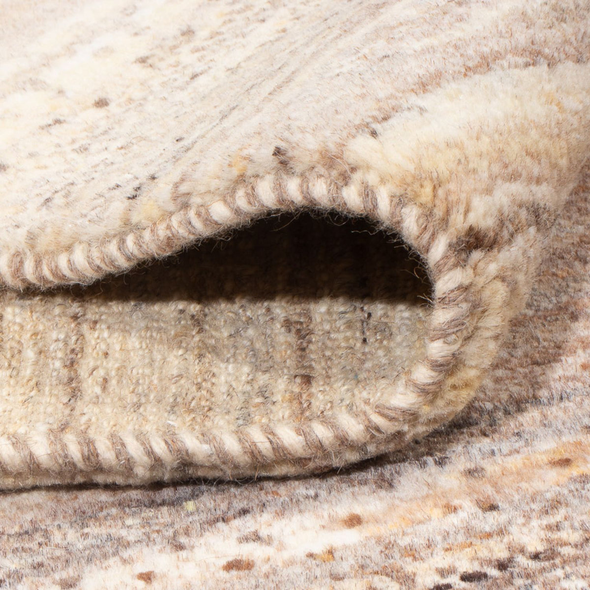 Gabbeh Teppich - Perser - 240 x 207 cm - dunkelbeige