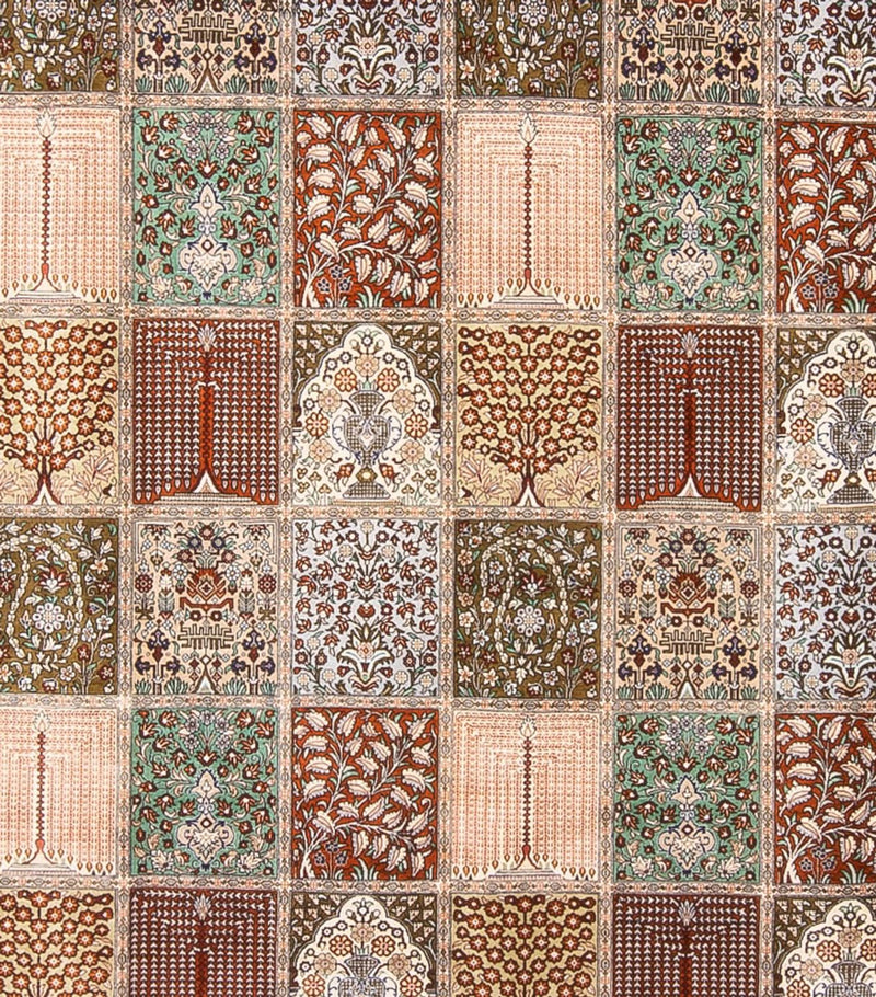 Seidenteppich - Ghom Seide - Premium quadratisch  - 302 x 297 cm - mehrfarbig