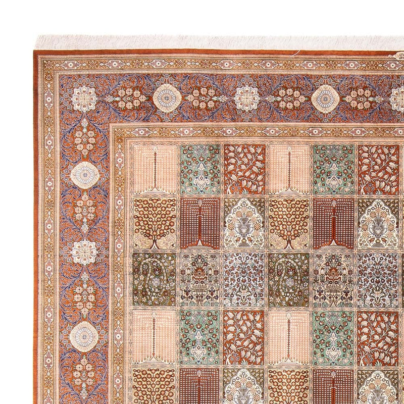 Seidenteppich - Ghom Seide - Premium quadratisch  - 302 x 297 cm - mehrfarbig