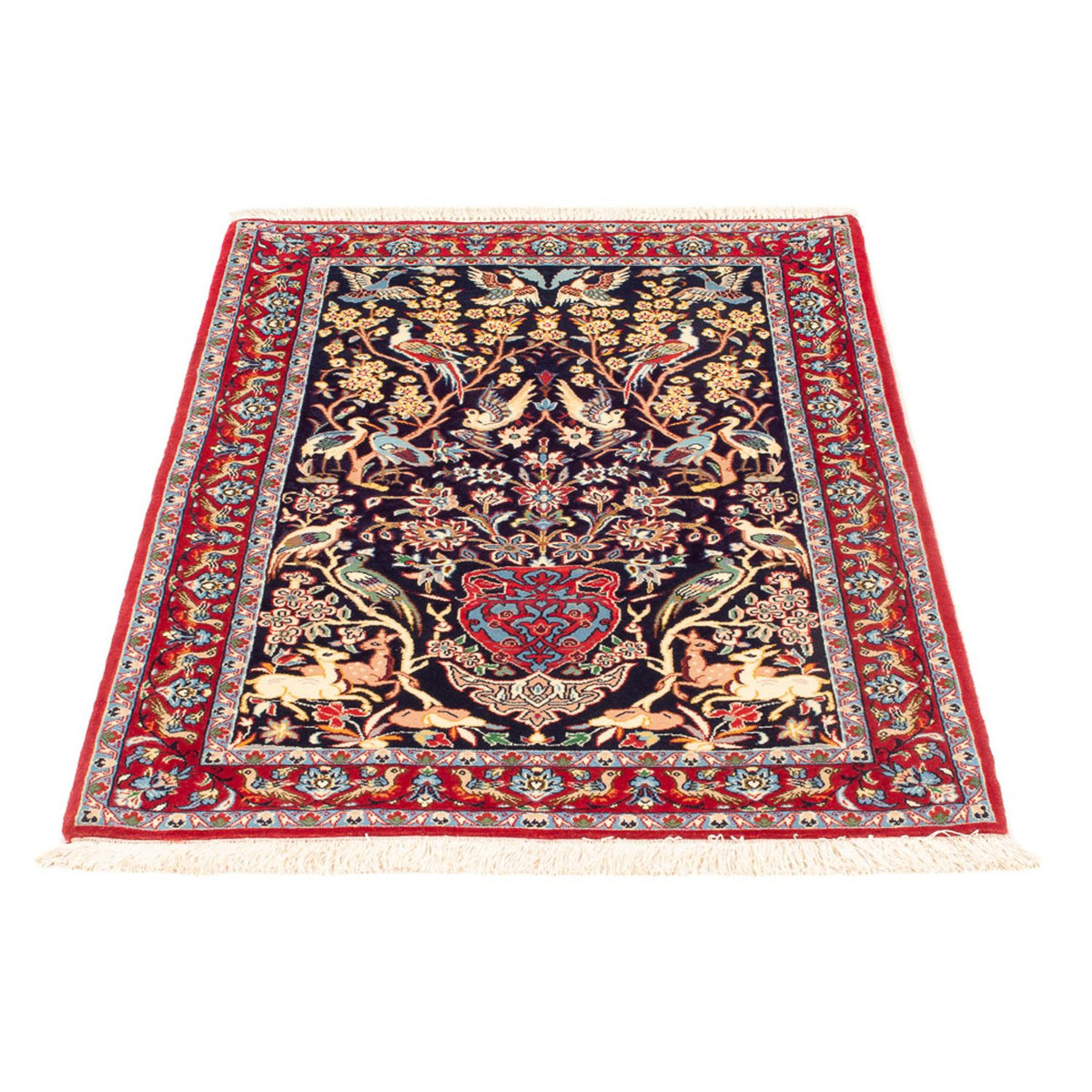 Perserteppich - Isfahan - Premium - 106 x 72 cm - dunkelblau