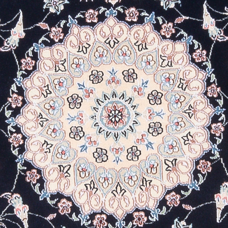 Perserteppich - Nain - Premium - 141 x 93 cm - dunkelblau