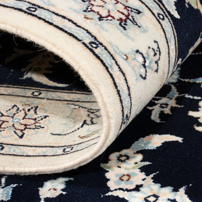 Läufer Perser - Nain - Royal - 194 x 82 cm - dunkelblau