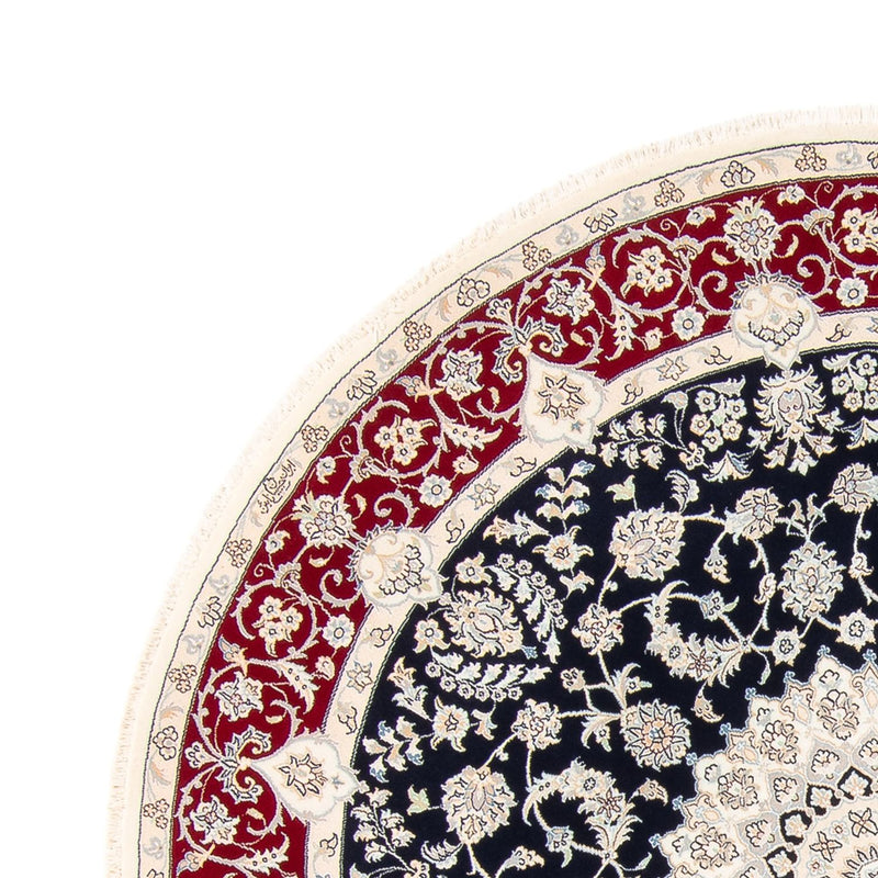 Perserteppich - Nain rund  - 200 x 200 cm - dunkelblau