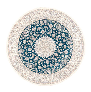 Perserteppich - Nain rund  - 200 x 200 cm - blau