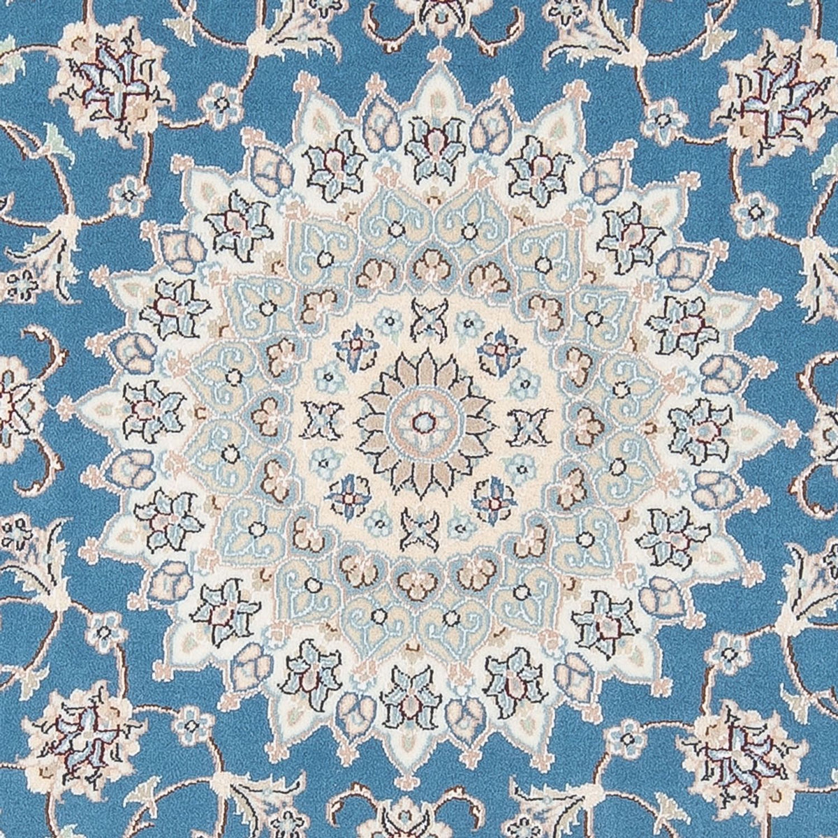 Perserteppich - Nain - Premium rund - 157 x 150 cm - blau