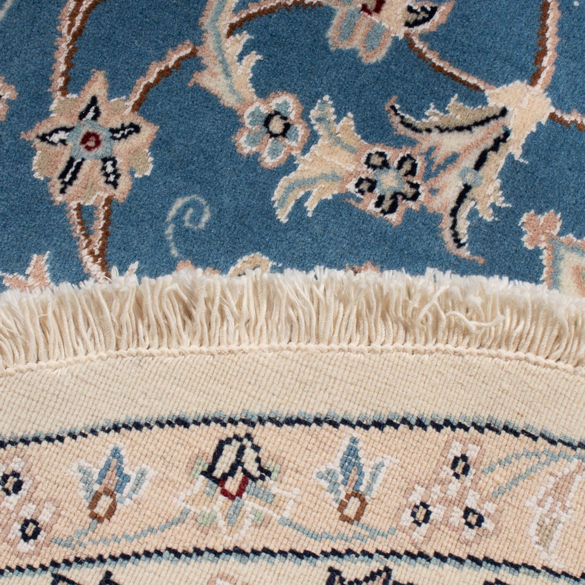 Perserteppich - Nain - Premium rund - 157 x 150 cm - blau