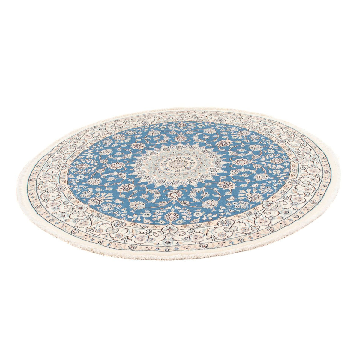 Perserteppich - Nain - Premium rund - 157 x 150 cm - blau