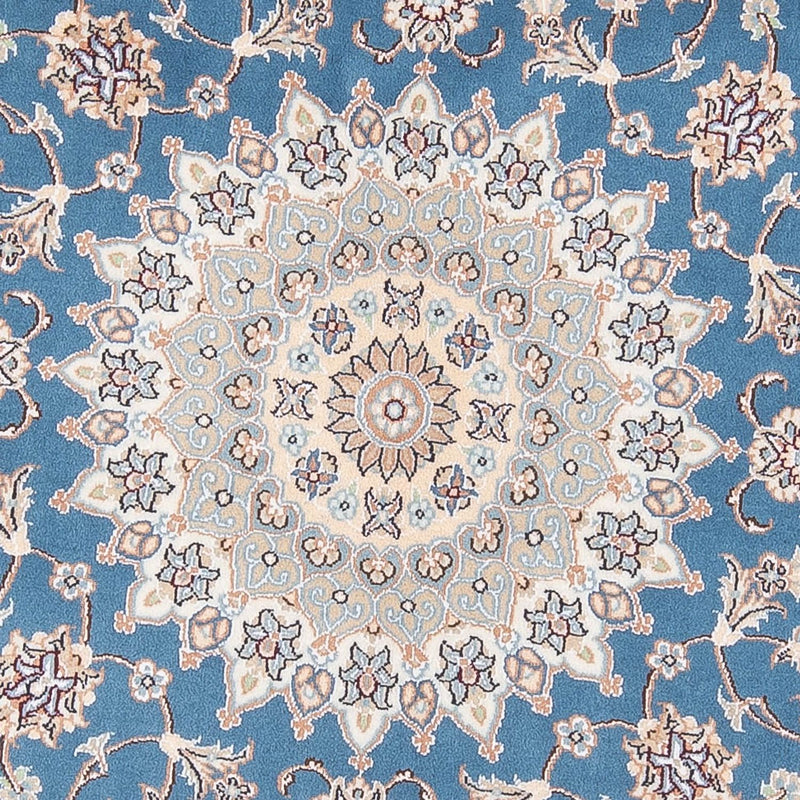 Perserteppich - Nain - Premium rund  - 154 x 151 cm - blau