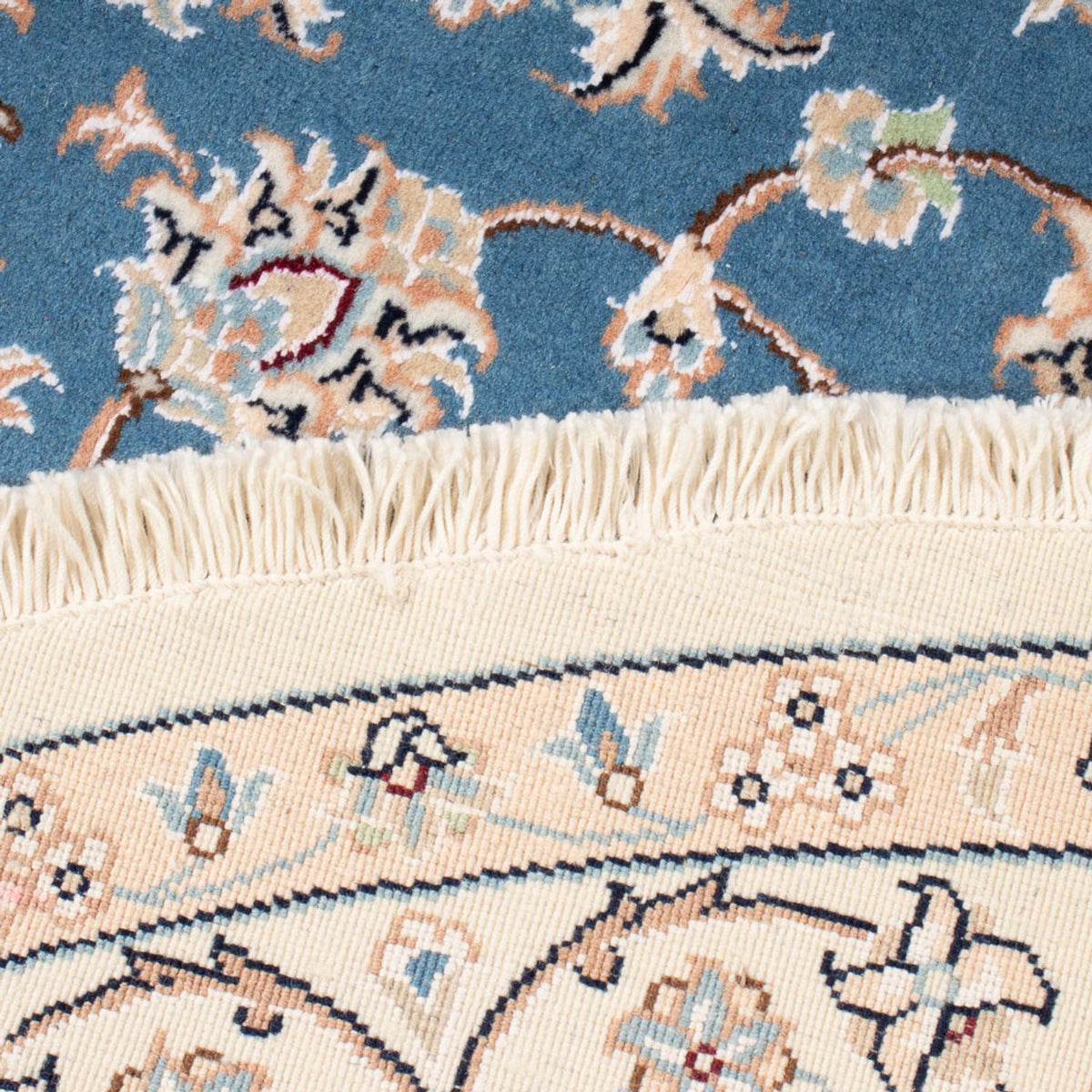 Perserteppich - Nain - Premium rund - 154 x 151 cm - blau