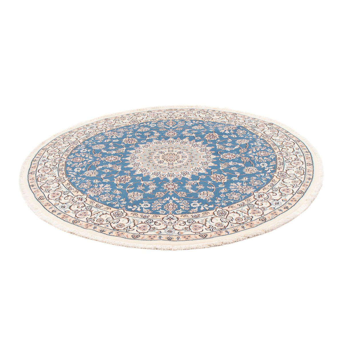 Perserteppich - Nain - Premium rund - 154 x 151 cm - blau