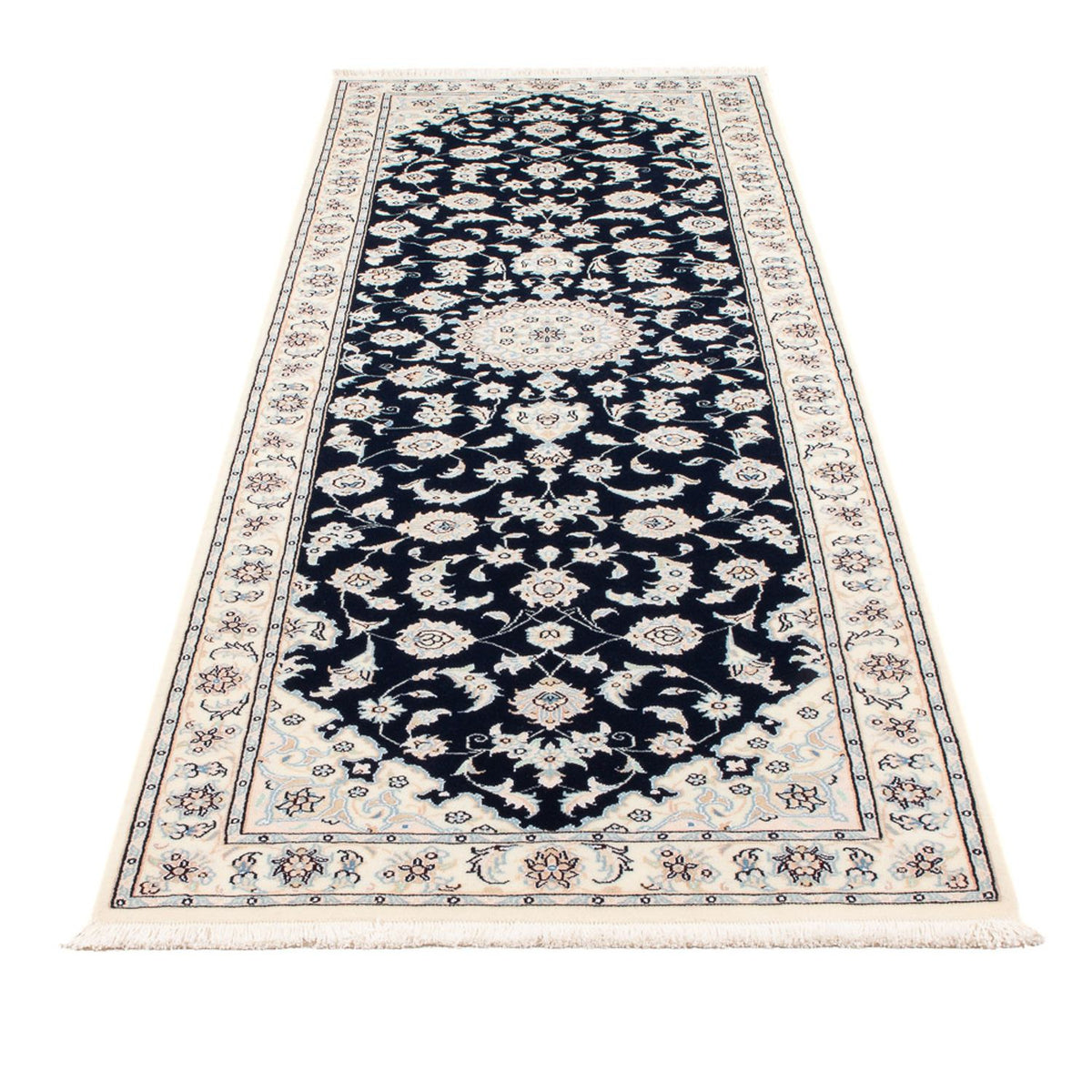 Läufer Perser - Nain - Premium - 253 x 81 cm - dunkelblau