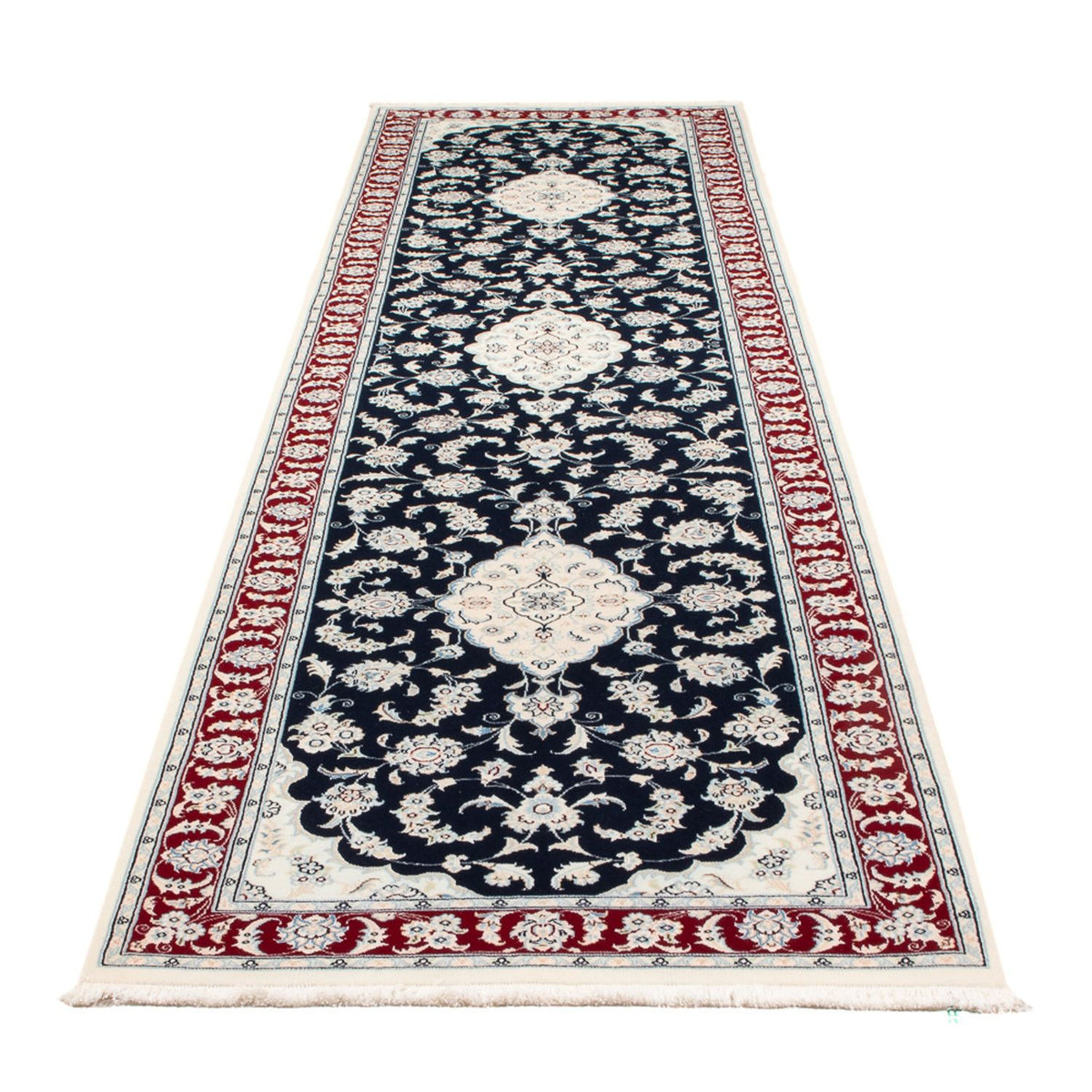 Läufer Perser - Nain - Premium - 347 x 87 cm - dunkelblau