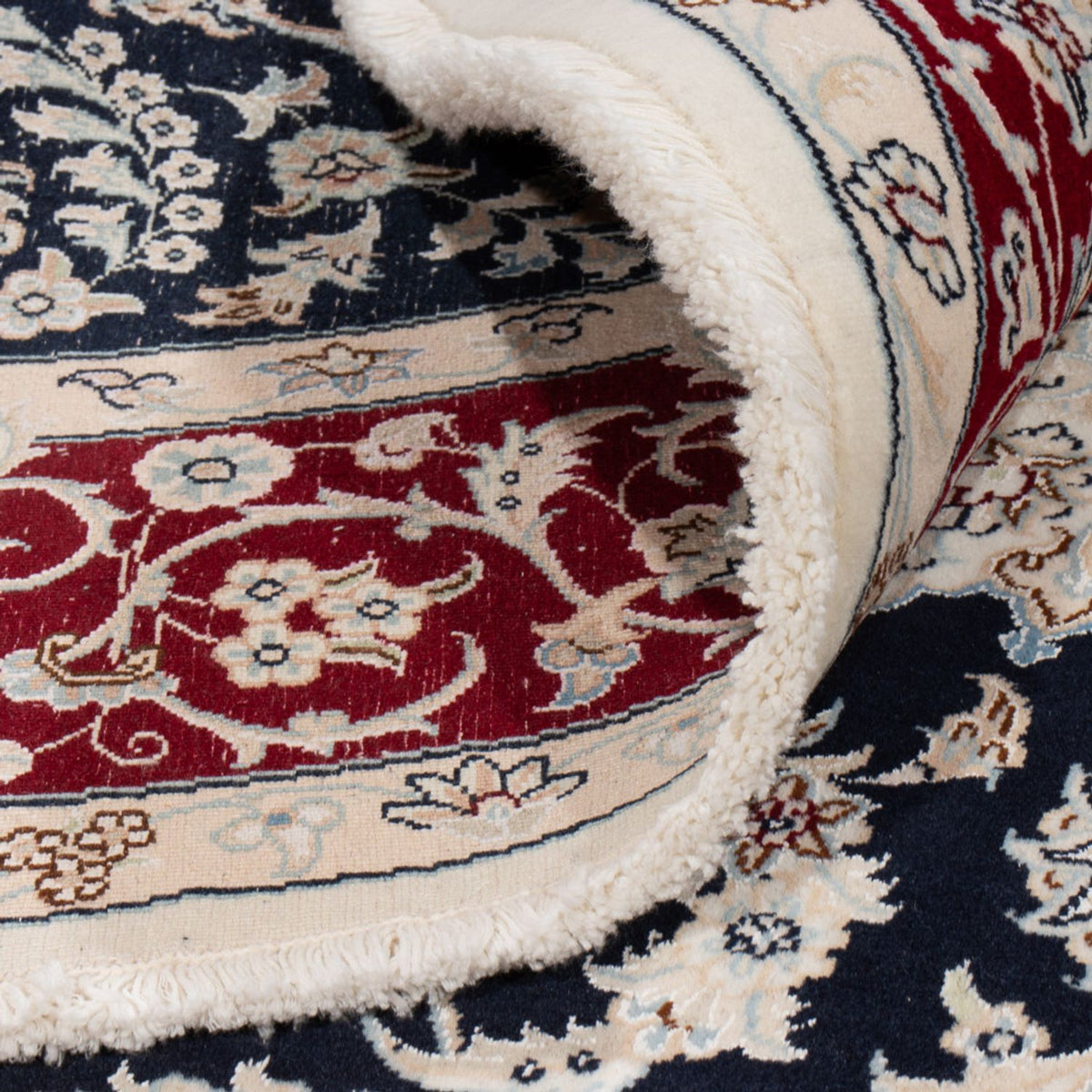 Perserteppich - Nain rund  - 206 x 195 cm - dunkelblau