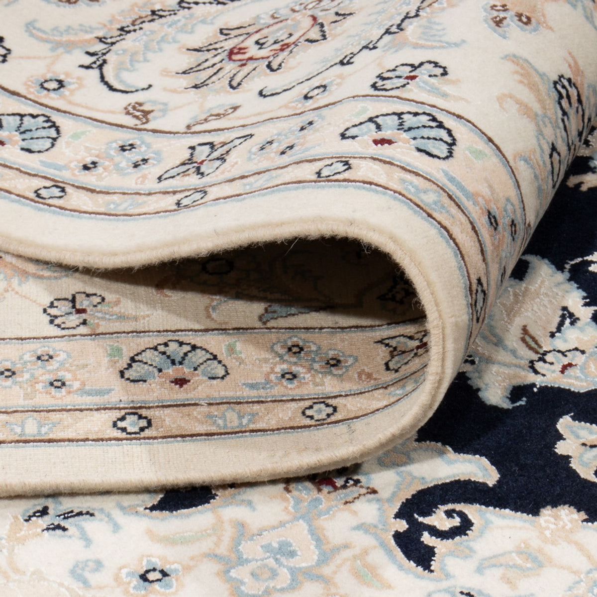 Perserteppich - Nain quadratisch  - 259 x 247 cm - dunkelblau