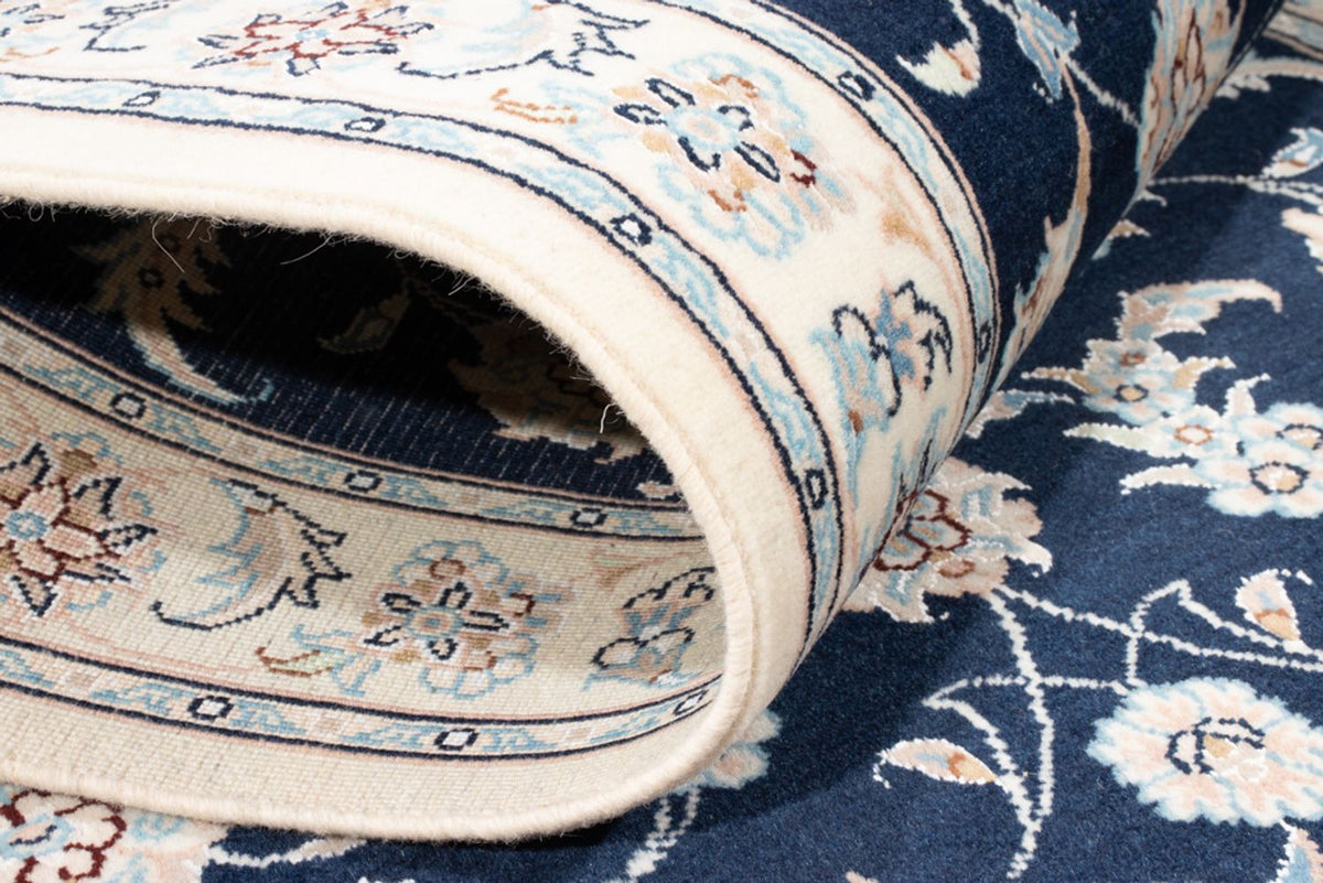 Läufer Perser - Nain - Royal - 198 x 78 cm - dunkelblau