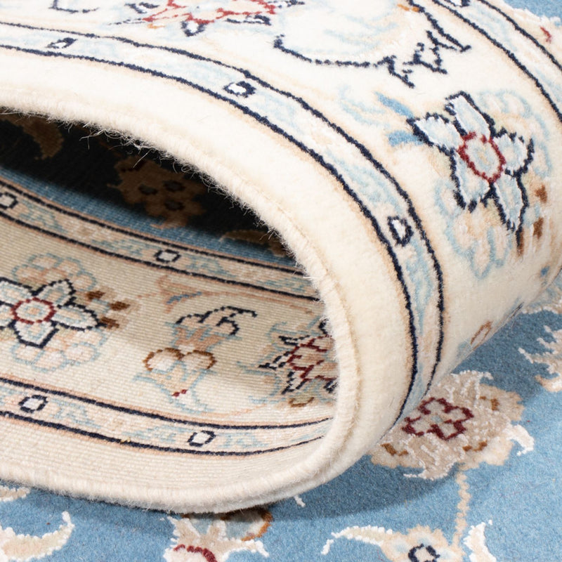 Läufer Perser - Nain - Royal - 204 x 82 cm - hellblau