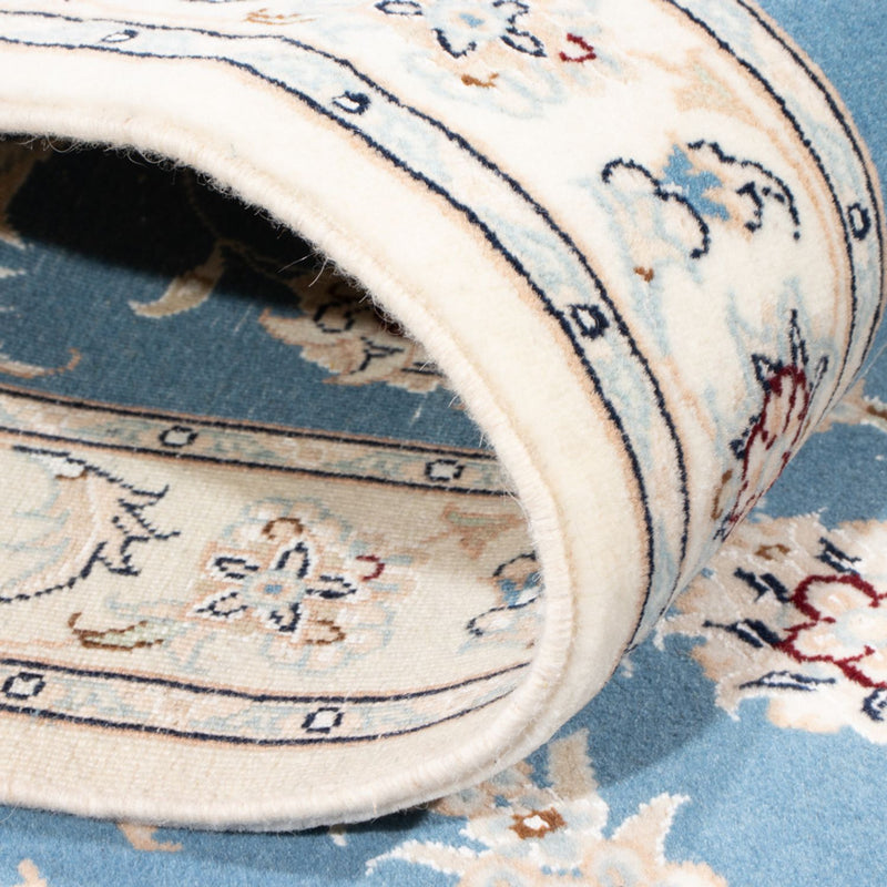 Läufer Perser - Nain - Royal - 200 x 80 cm - hellblau