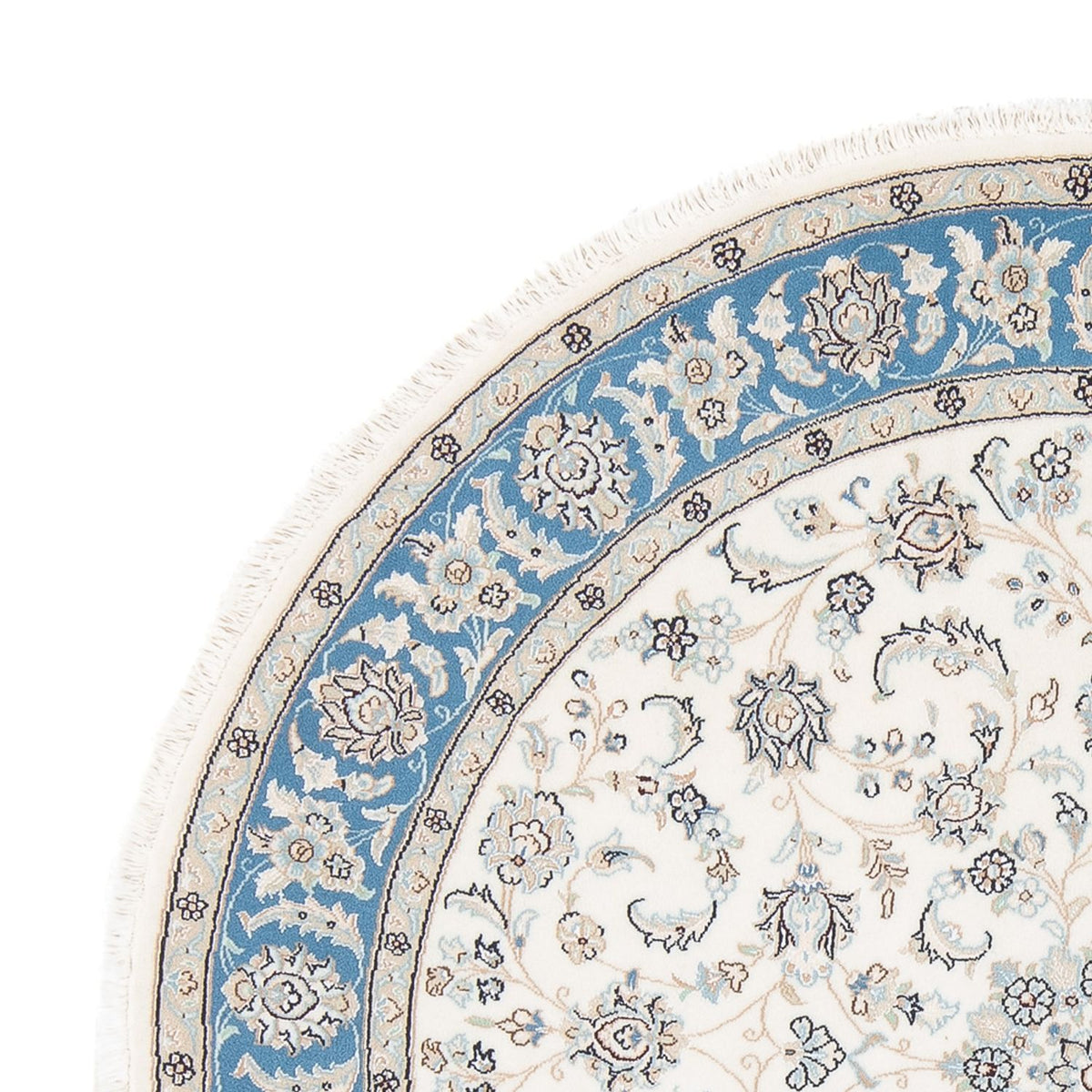 Perserteppich - Nain - Premium rund - 148 x 149 cm - creme