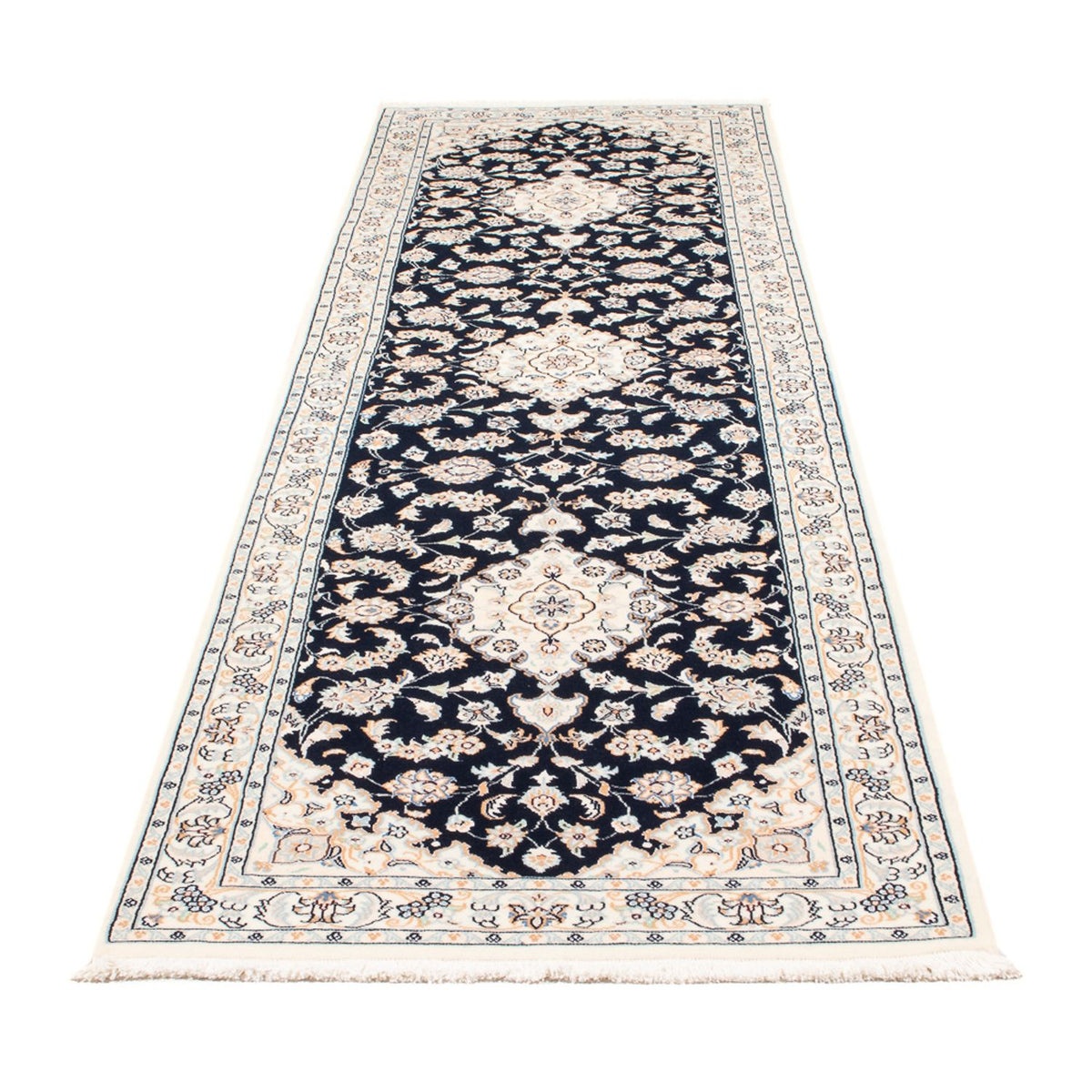 Läufer Perser - Nain - Premium - 295 x 80 cm - dunkelblau