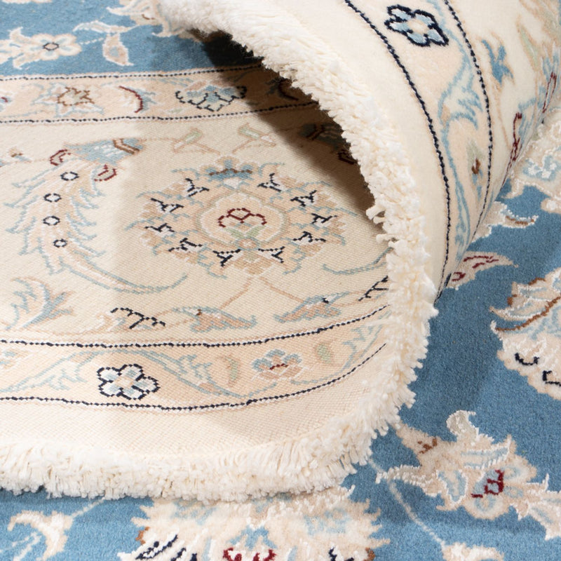 Perserteppich - Nain rund  - 202 x 197 cm - hellblau