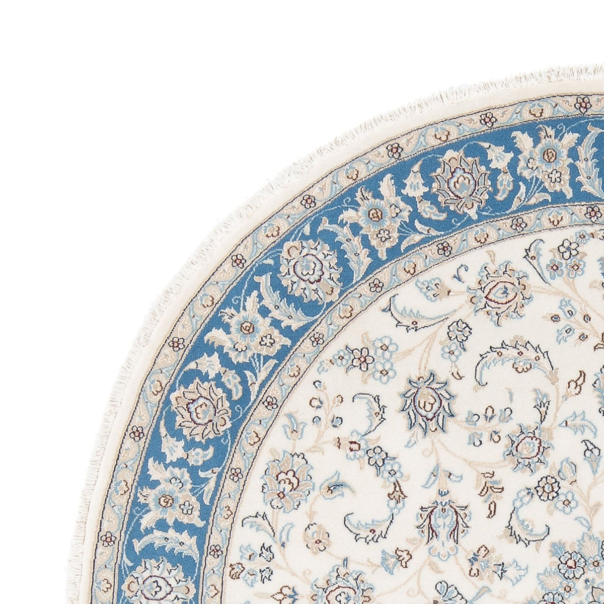 Perserteppich - Nain - Premium rund - 149 x 149 cm - creme