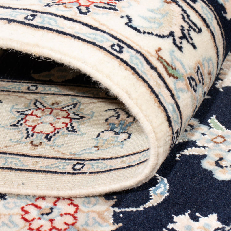 Läufer Perser - Nain - Royal - 203 x 80 cm - dunkelblau