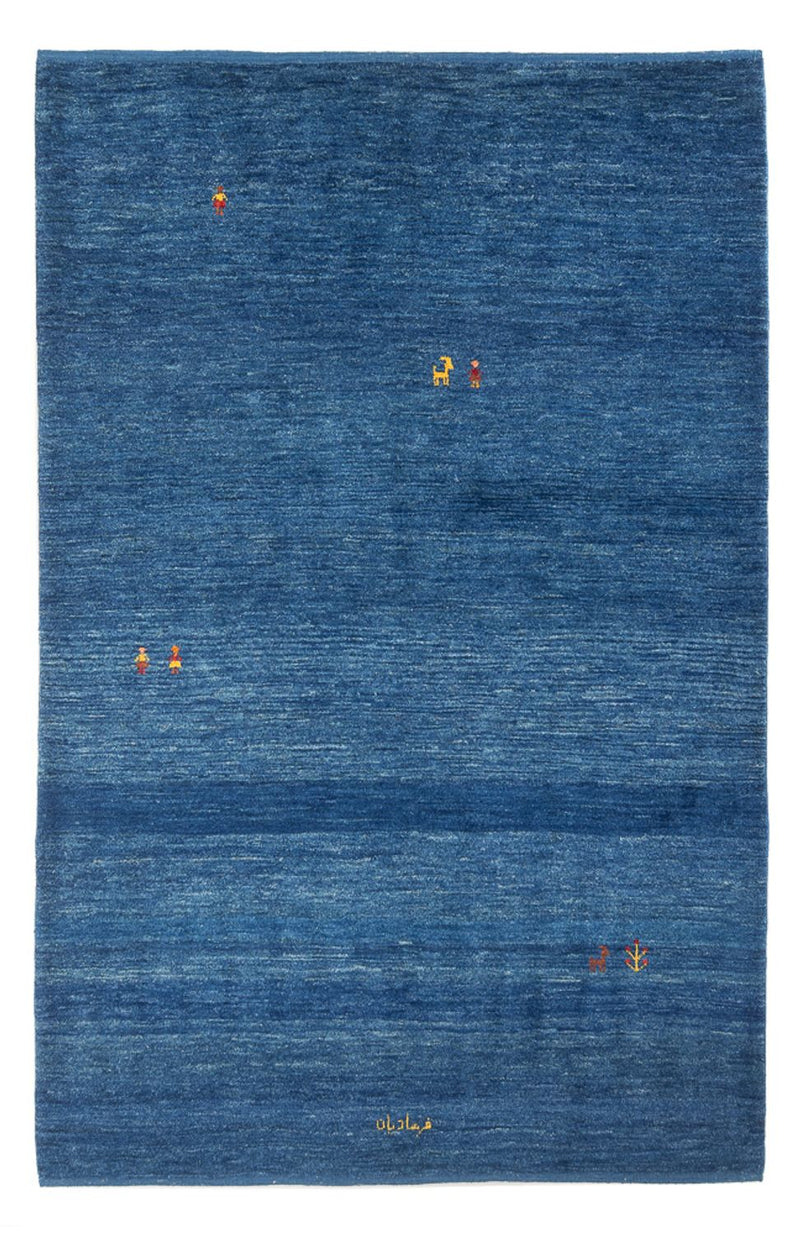 Gabbeh Teppich - Perser - 205 x 145 cm - dunkelblau