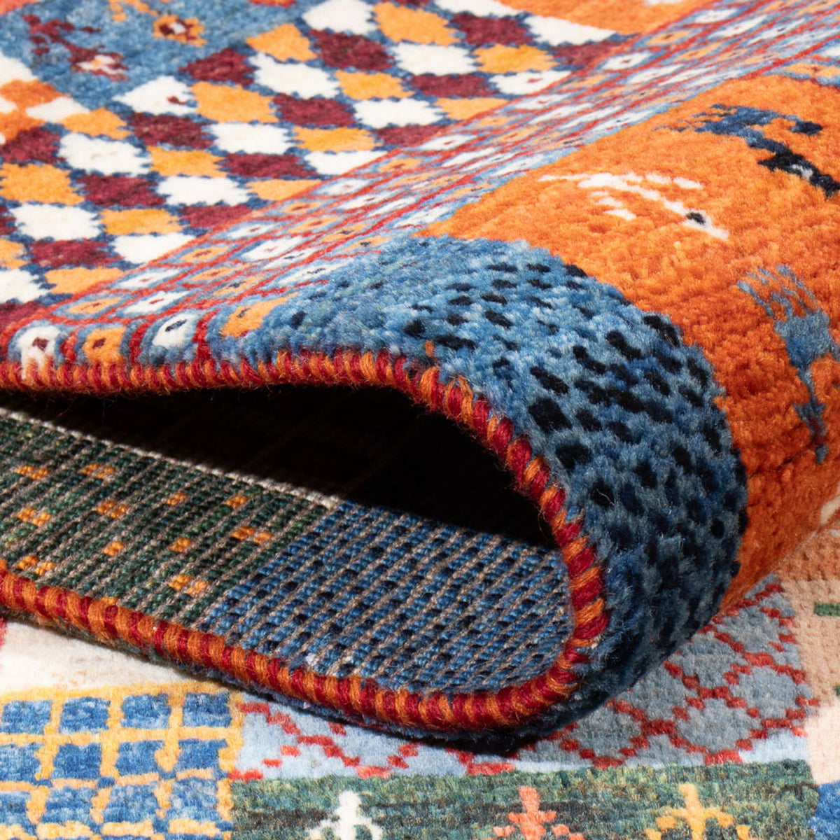 Gabbeh Teppich - Perser - 198 x 148 cm - mehrfarbig