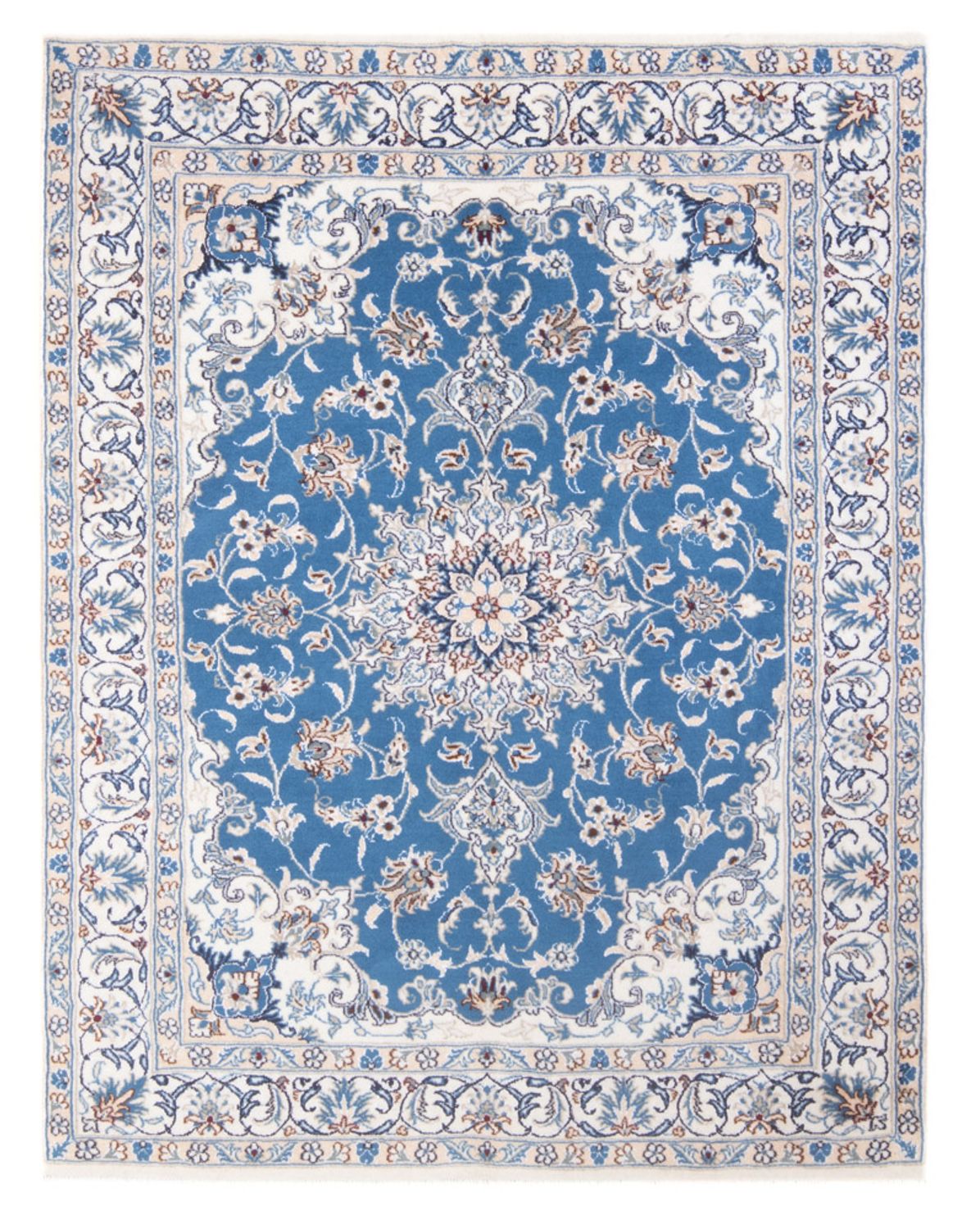 Perserteppich - Nain - Royal - 196 x 148 cm - blau