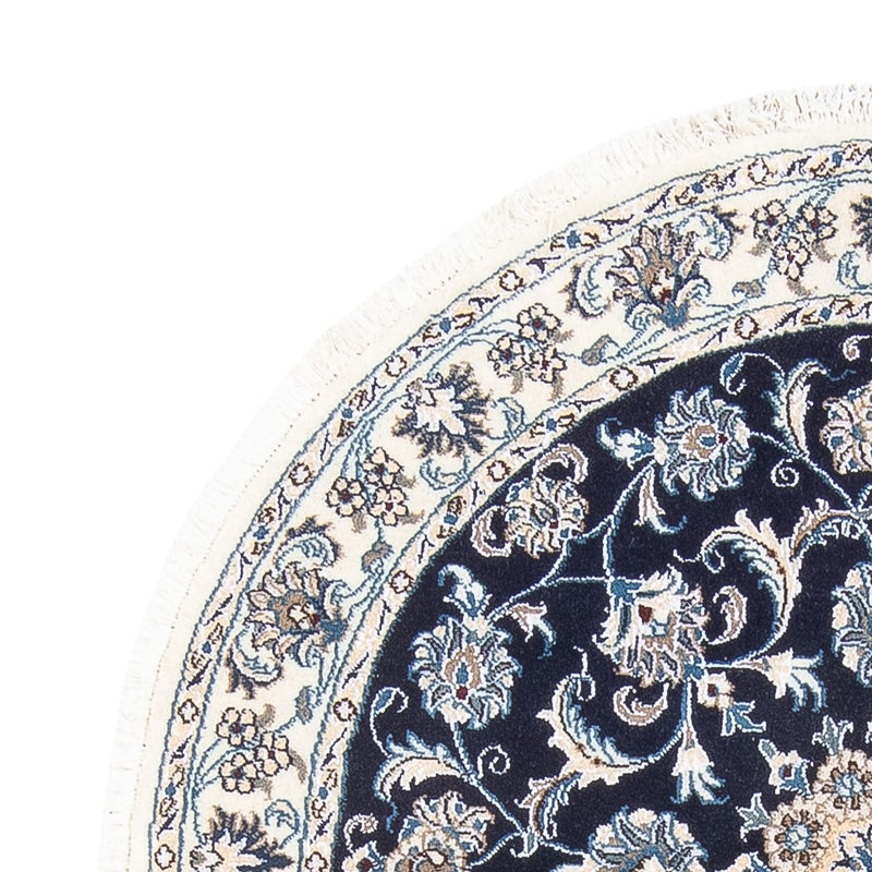 Perserteppich - Nain rund  - 150 x 150 cm - dunkelblau