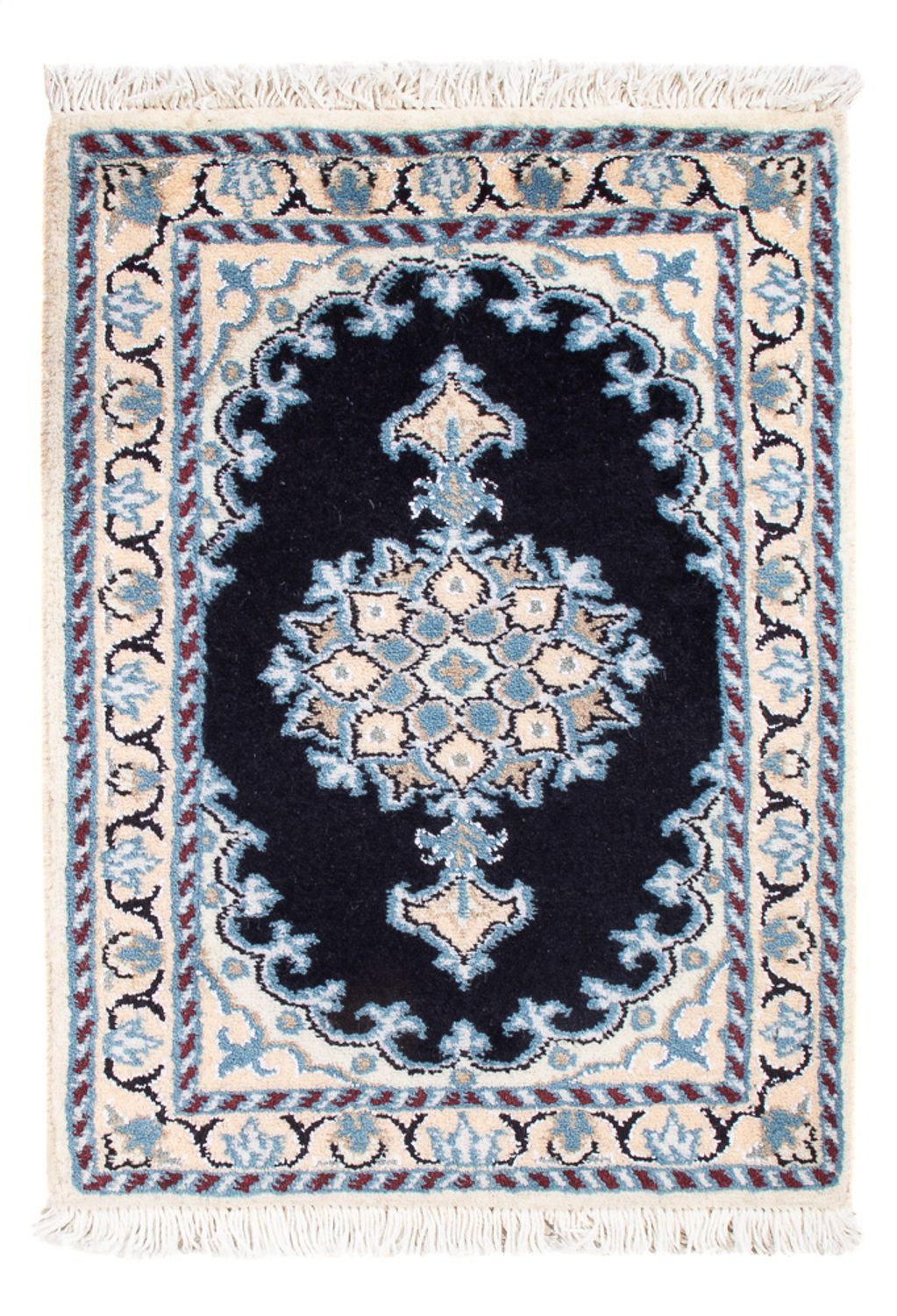 Perserteppich - Nain - Royal - 60 x 40 cm - dunkelblau