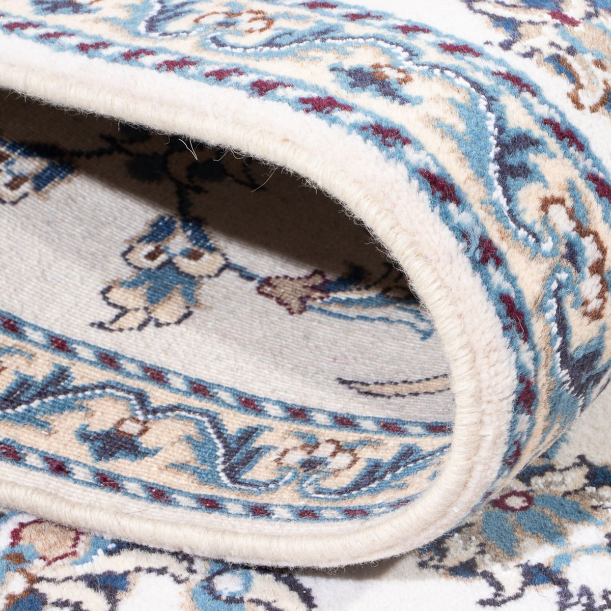 Läufer Perser - Nain - 393 x 77 cm - silber