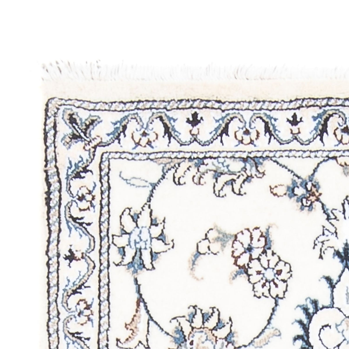 Läufer Perser - Nain - 196 x 77 cm - silber