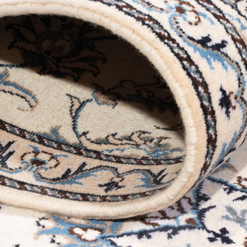 Läufer Perser - Nain - 200 x 77 cm - silber