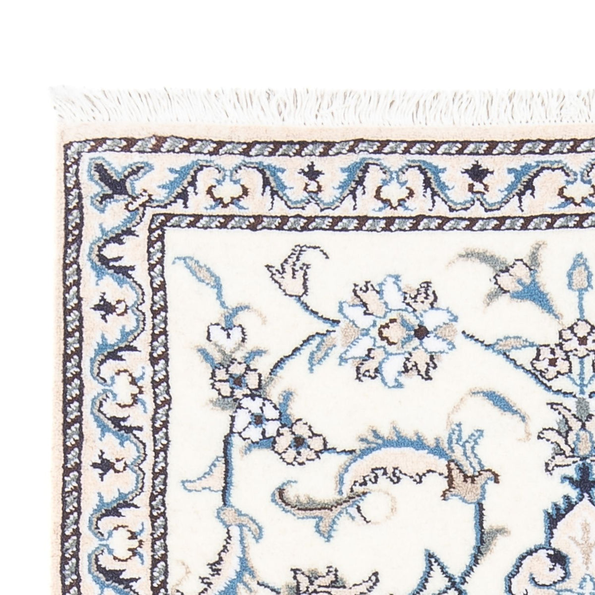 Perserteppich - Nain - 140 x 90 cm - silber