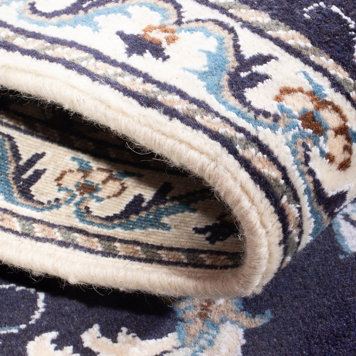 Perserteppich - Nain - 140 x 90 cm - dunkelblau