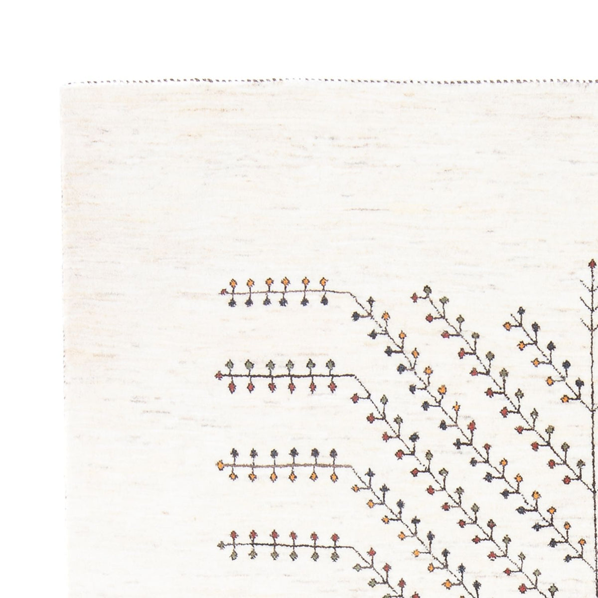 Gabbeh Teppich - Loribaft Perser - 233 x 166 cm - weiß