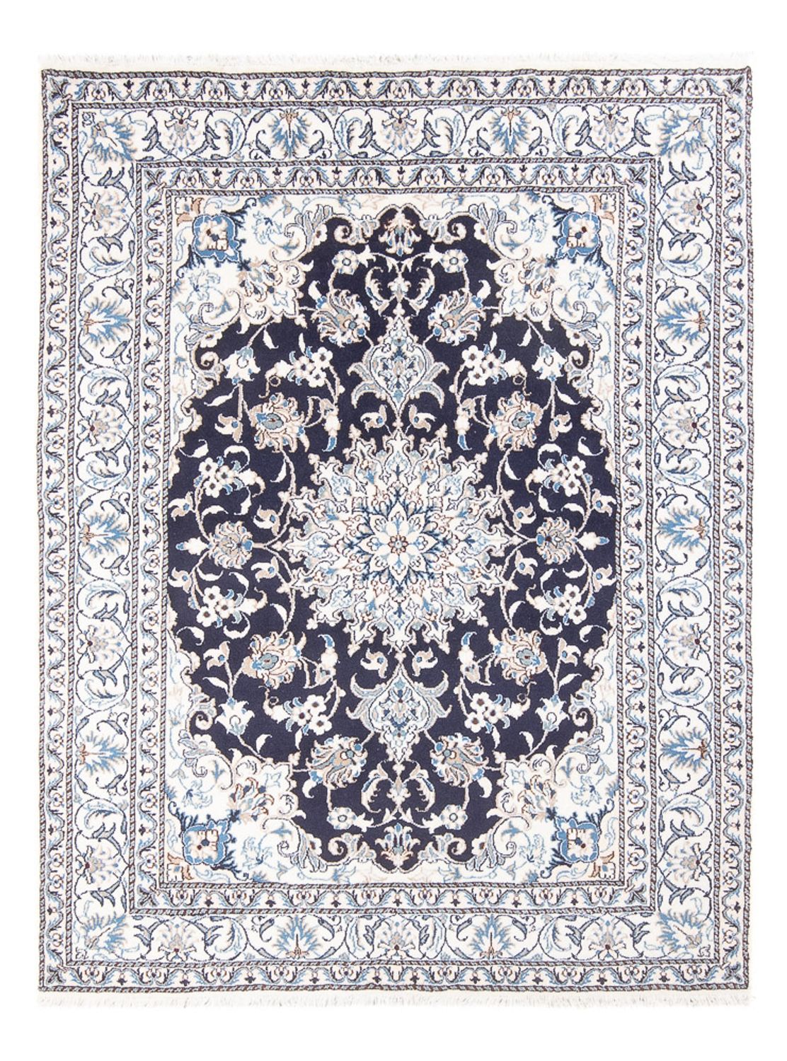 Perserteppich - Nain - Royal - 200 x 155 cm - dunkelblau