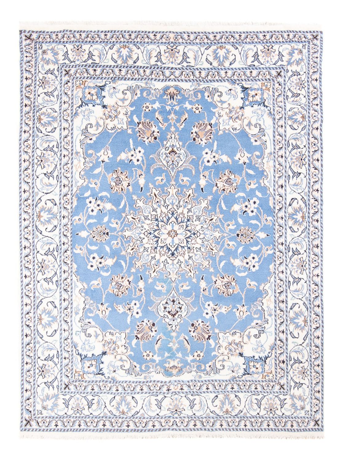 Perserteppich - Nain - Royal - 202 x 150 cm - hellblau