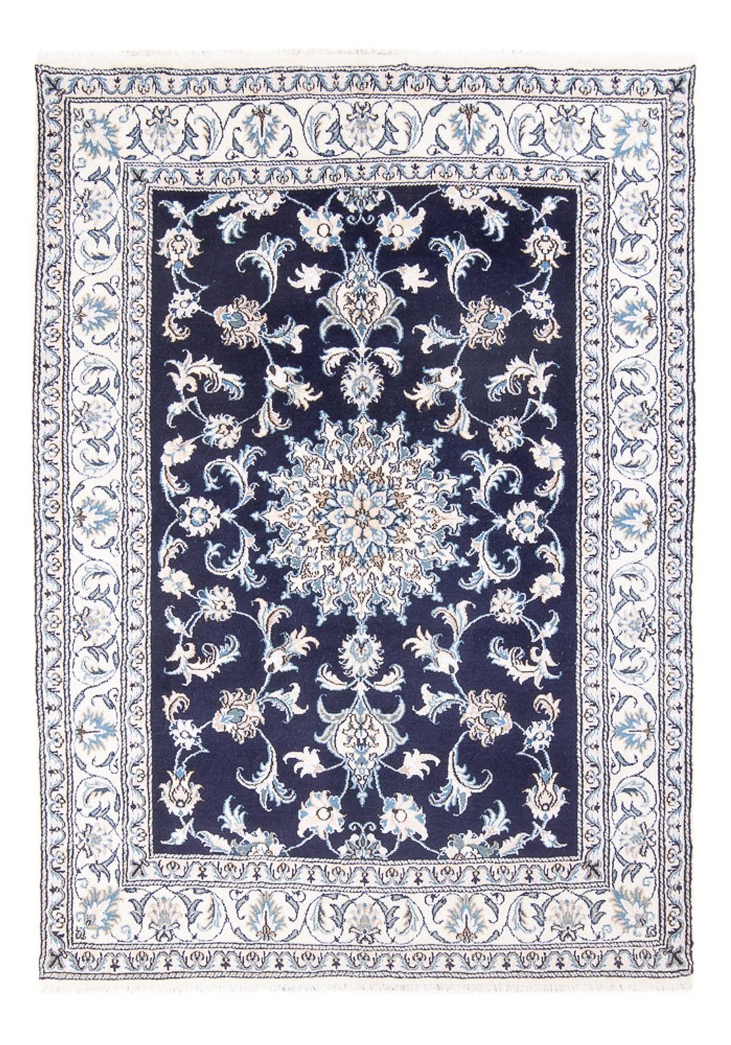 Perserteppich - Nain - Royal - 209 x 146 cm - dunkelblau